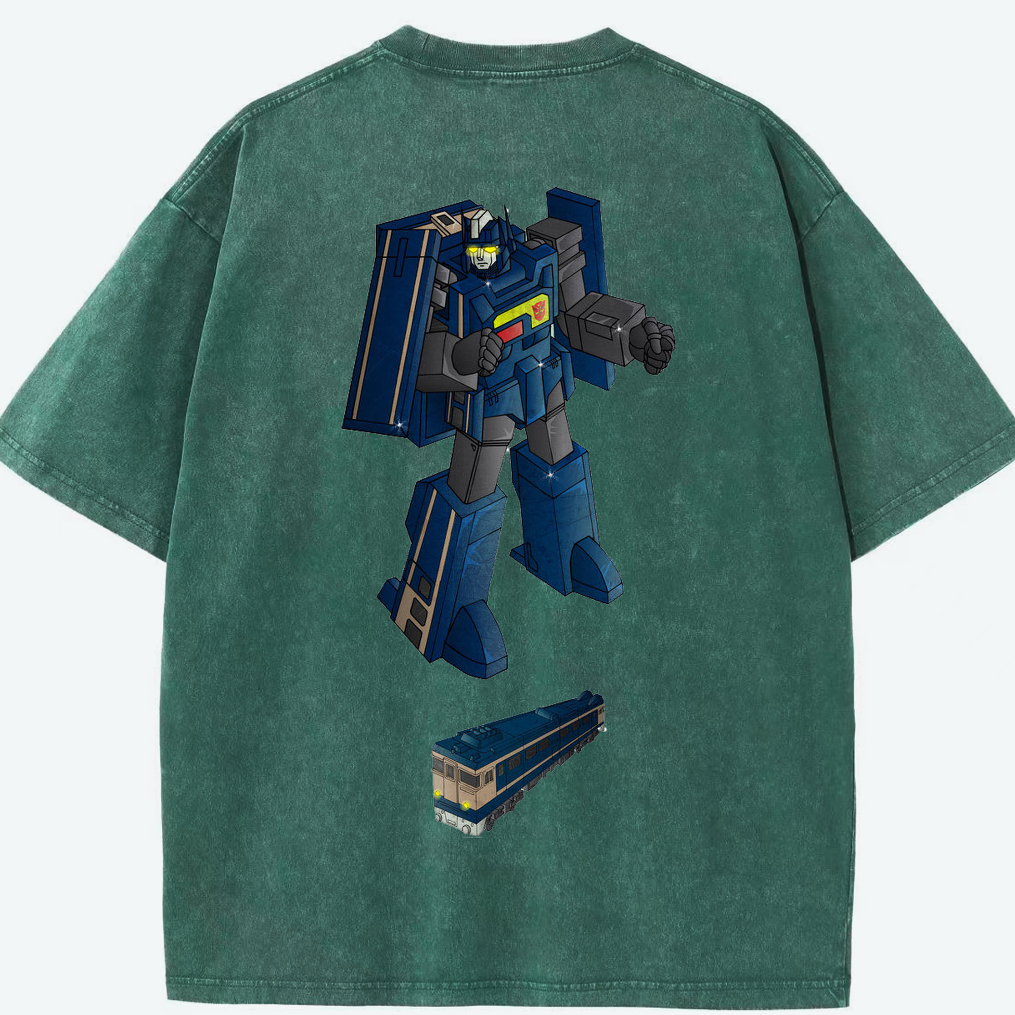 （画像用）  綿100% ヴィンテージ風 半袖Tシャツ（背面プリント）